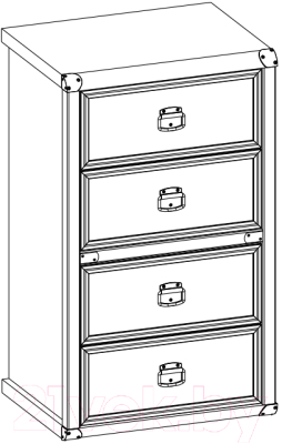 Комод Anrex Magellan 4S/50 (сосна винтаж)