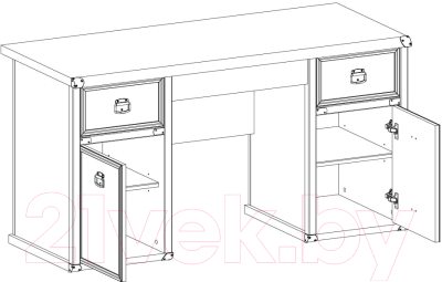 Письменный стол Anrex Magellan 2D3S (сосна винтаж)