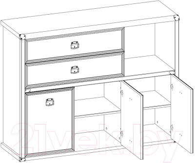 Тумба Anrex Magellan 3D2SN (сосна винтаж)