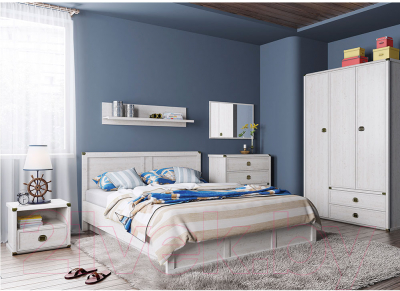 Шкаф-пенал Anrex Magellan 2D1S (сосна винтаж)