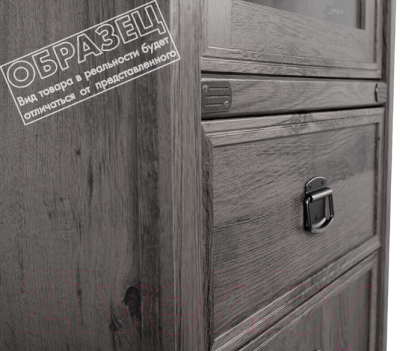 Шкаф с витриной Anrex Magellan 1V1D1S (сосна винтаж)