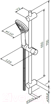 Душевой гарнитур AM.PM Gem F0190000