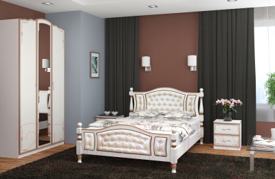 Двуспальная кровать Bravo Мебель Жасмин 160x200