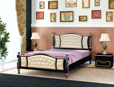 Двуспальная кровать Bravo Мебель Жасмин 160x200