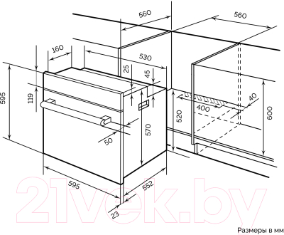 Электрический духовой шкаф Lex EDM 6073C IV Light / CHAO000342