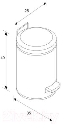 Мусорное ведро Merida Silent с педалью KIM414