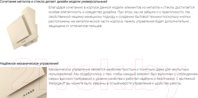 Вытяжка наклонная Weissgauff Gamma 60 PB OW LED