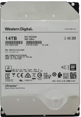 Жесткий диск Western Digital Ultrastar DC HC530 14TB - фото