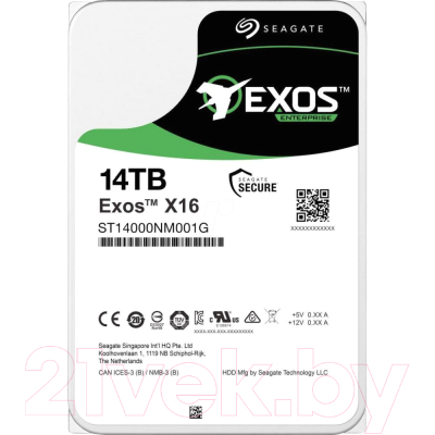 Жесткий диск Seagate Exos X16 14TB (ST14000NM001G) - фото