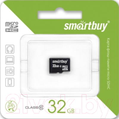 Карта памяти SmartBuy microSDHC (Class 10) 32GB (SB32GBSDCL10-00)