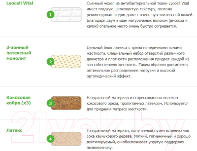 Матрас Vegas Spirit 110x195