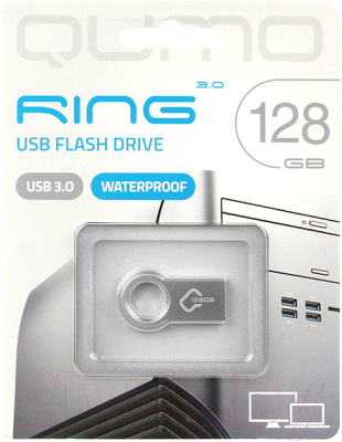 USB flash накопитель Qumo Ring 128GB 3.0 / QM128GUD3-Ring