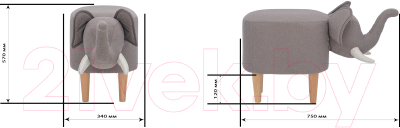 Пуф Импэкс Leset Slon Combi (Milos 16/Milos 02)