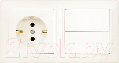 Блок выключатель+розетка Bylectrica Стиль 2В-РЦ-693 - фото