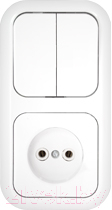 Блок выключатель+розетка Bylectrica Гармония 2В-РЦ-541 - фото
