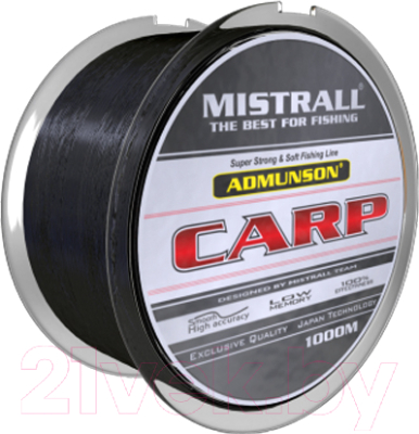 Леска монофильная Mistrall Admunson Carp Black 0.25мм 1000м / ZM-3350025 - фото