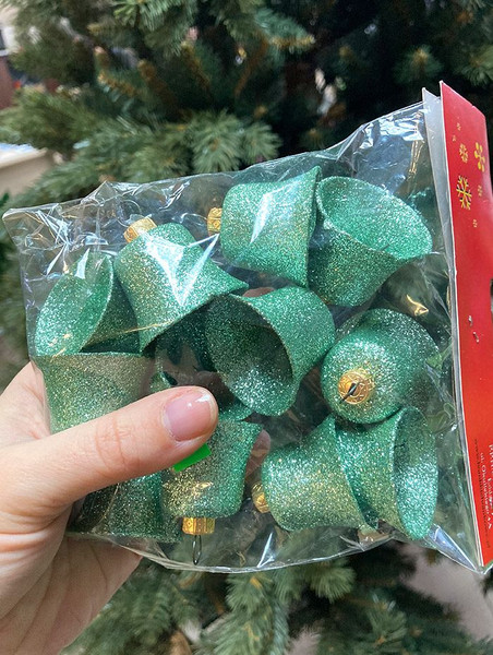 Набор елочных игрушек GreenTerra Колокольчик малый парча