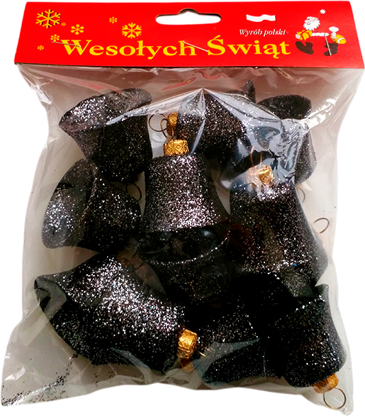 Набор елочных игрушек GreenTerra Колокольчик малый парча - фото