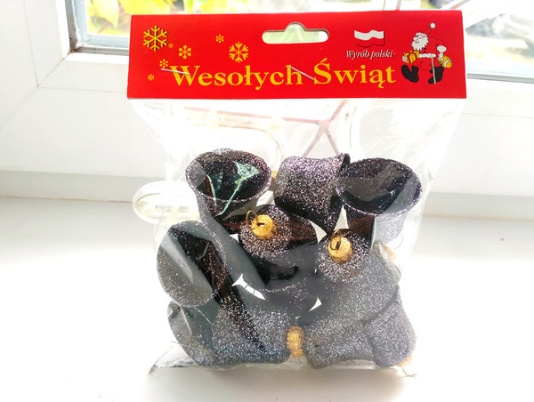 Набор елочных игрушек GreenTerra Колокольчик малый парча