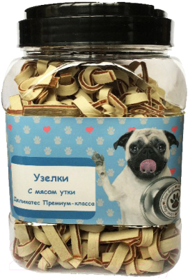 Лакомство для собак O'dog Узелки. Мясо утки и трески - фото