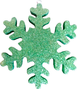 Елочная игрушка GreenTerra Снежинка 20см парча - фото