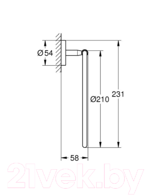 Кольцо для полотенца GROHE BauCosmopolitan 40460001