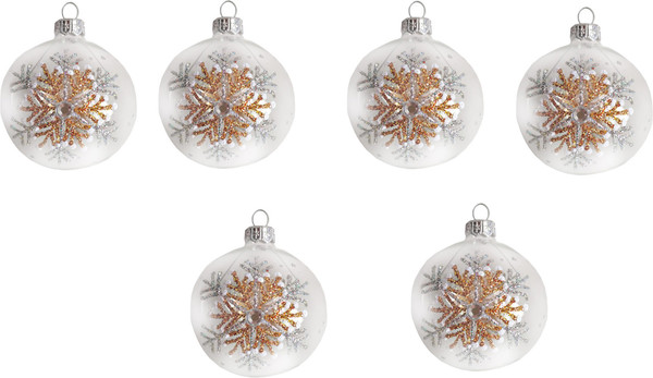 Набор елочных игрушек GreenTerra Шары 80мм - фото