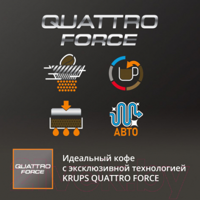 Кофемашина Krups Quattro Force EA82F010