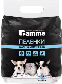 Одноразовая пеленка для животных Gamma 40x60 / 30552003 - фото