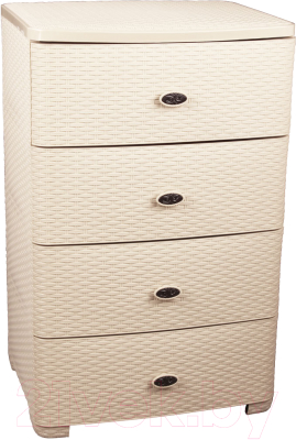 Комод пластиковый Альтернатива Плетенка / М4059 - фото