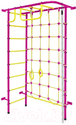 Детский спортивный комплекс Пионер 8 (пурпурный/желтый) - фото
