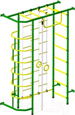 Детский спортивный комплекс Пионер 9Л (зеленый/желтый) - фото