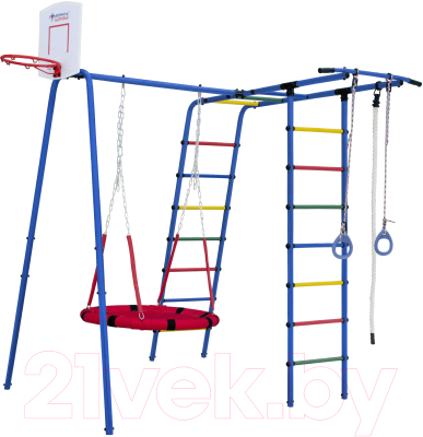 Детский спортивный комплекс Формула здоровья Street 1 (синий/радуга) - фото