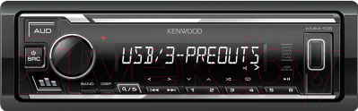 Бездисковая автомагнитола Kenwood KMM-106 - фото