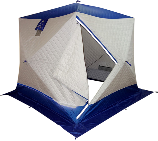 Палатка Пингвин Shelters Призма Премиум Термолайт (белый/синий) - фото