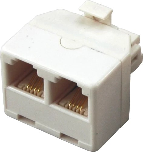 Адаптер Rexant RJ-11(6P-4C) (штекер - 2 гнезда) / 03-0031 - фото