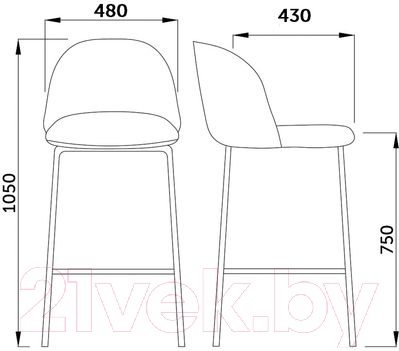 Стул барный AksHome Icon