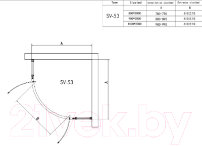 Душевой уголок RGW SV-53 / 06325388-11