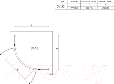 Душевой уголок RGW SV-53 / 06325399-11