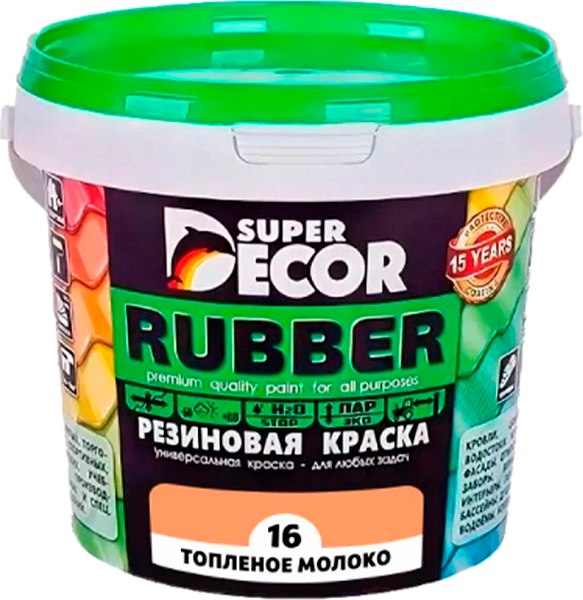 Краска Super Decor Резиновая №16 Топленое молоко - фото