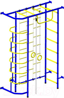 Детский спортивный комплекс Пионер 9Л (синий/желтый) - фото