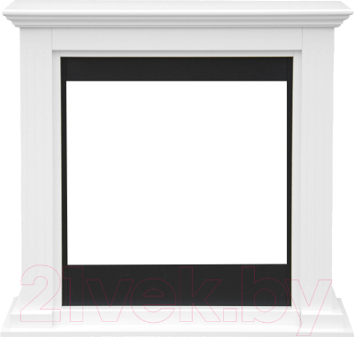 Портал для камина Смолком Marta V23 (бьянко белый/черный) - фото