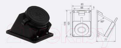 Розетка силовая TDM SQ0612-0009