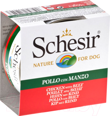 Влажный корм для собак Schesir Chicken & Beef - фото