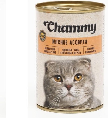 Влажный корм для кошек Chammy Мясное ассорти в соусе - фото