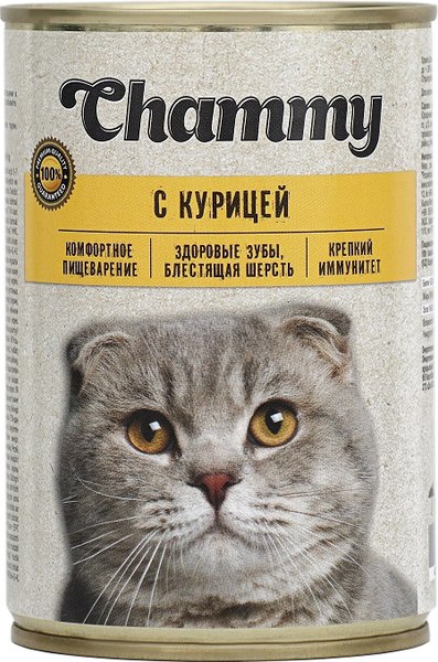 Влажный корм для кошек Chammy С курицей в соусе - фото