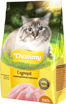Сухой корм для кошек Chammy С курицей - фото