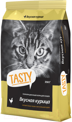 Сухой корм для кошек Tasty Cat С курицей (350г) - фото