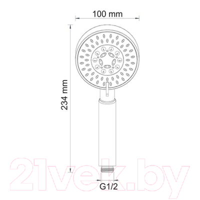 Лейка ручного душа Wasserkraft A036