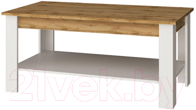 Журнальный столик Anrex Taurus (белый/дуб вотан) - фото